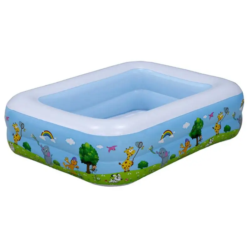 

Inflatable Pool For Kids Foldable Square Blow Up Pool Space-Saving Swimming Pool For Family Thickened Inflatable Pool For Summer