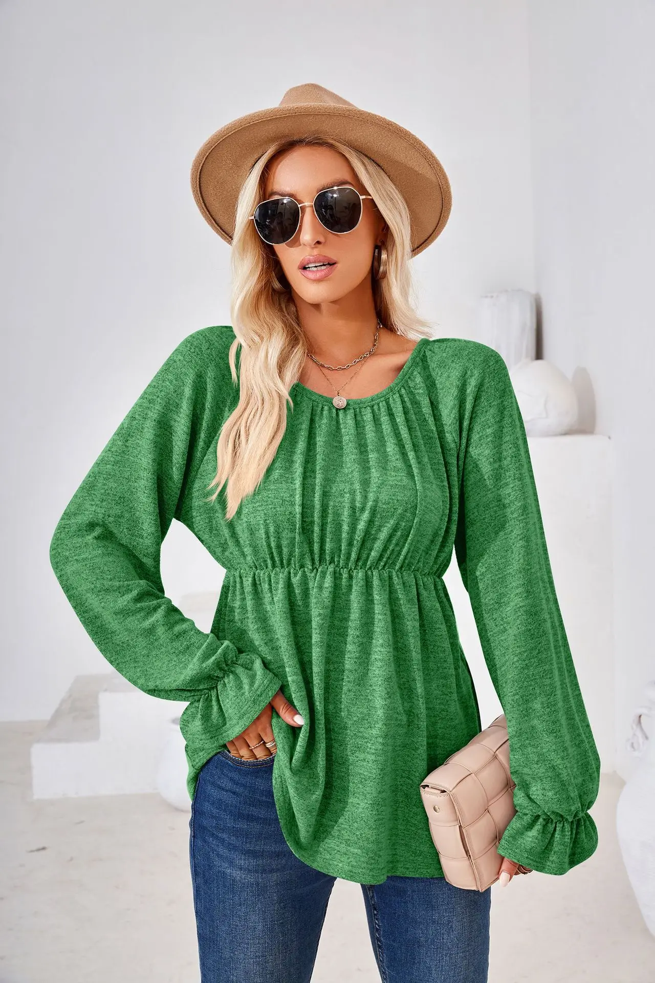 Women's Round Neck Loose Pleated Long Sleeved T-shirt, Smooth Top T Shirt For Women One Piece Graphic T Shirts Ropa Mujer Goth
Women's Round Neck Loose Pleated Long Sleeved T-shirt, Smooth Top T Shirt For Women One Piece Graphic T Shirts Ropa Mujer Goth