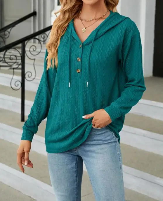 Fashion Sweatshirt 2023 Autumn and Winter New Solid Hooded Button Loose Long Sleeve Casual Hoodies Top Pullovers Coats Basics
Fashion Sweatshirt 2023 Autumn and Winter New Solid Hooded Button Loose Long Sleeve Casual Hoodies Top Pullovers Coats Basics