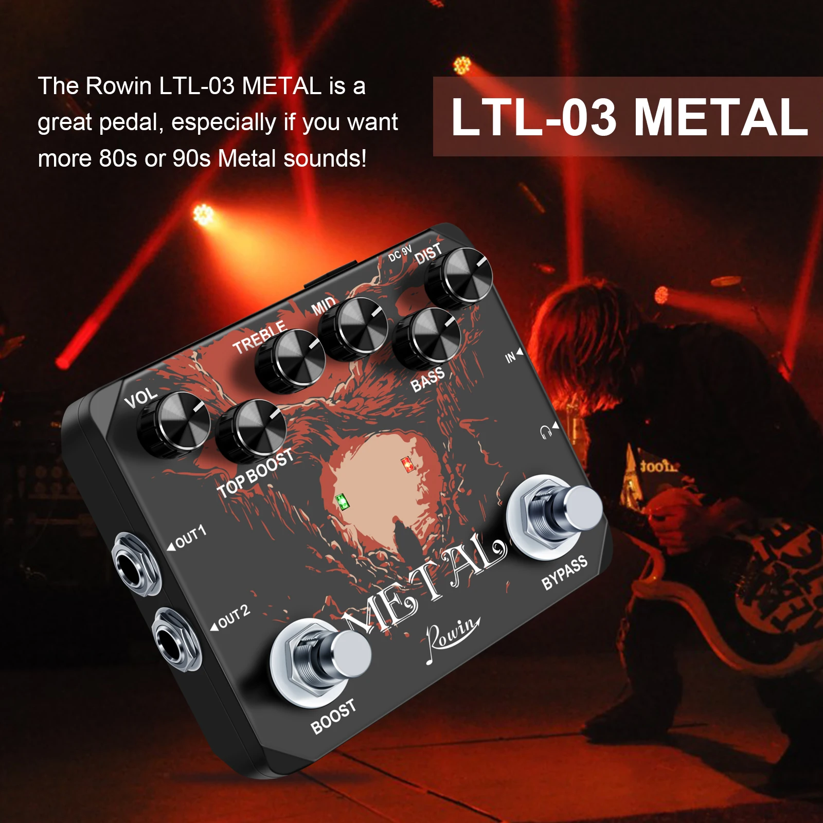 Rowin LTL-03 Heavy Metal Guitar Effect Pedals Muff Top Boost Distortion Guitar Effect Pedal 80s & 90s Metal Sounds True Bypass
Rowin LTL-03 Heavy Metal Guitar Effect Pedals Muff Top Boost Distortion Guitar Effect Pedal 80s & 90s Metal Sounds True Bypass