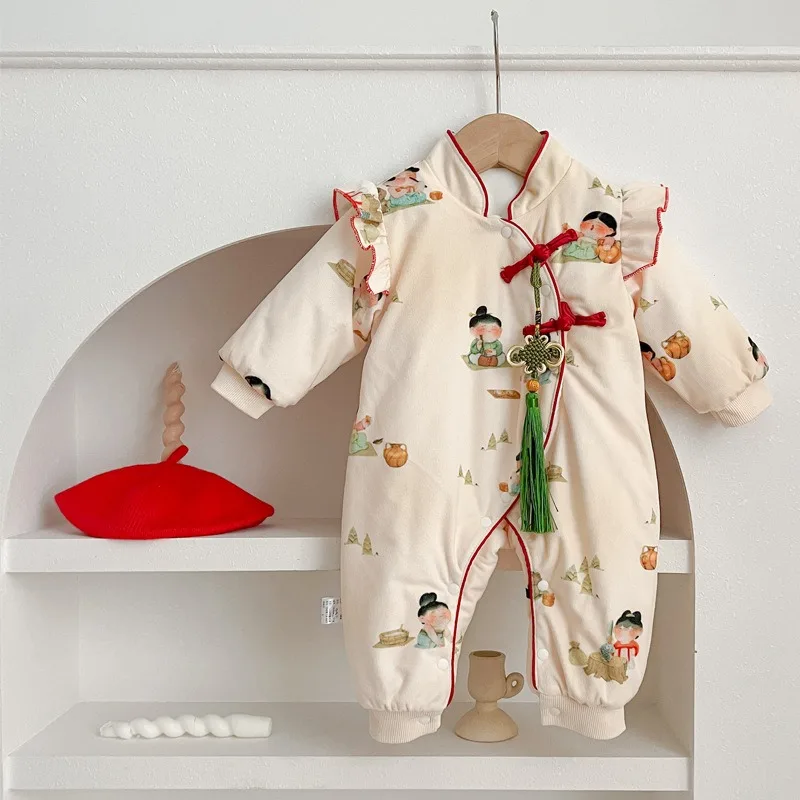 New Baby Girls Boys Romper Autumn Winter Plush Unhooded Fashion Soft Warm Outdoor Full Sleeve Cheongsam Buckle
New Baby Girls Boys Romper Autumn Winter Plush Unhooded Fashion Soft Warm Outdoor Full Sleeve Cheongsam Buckle