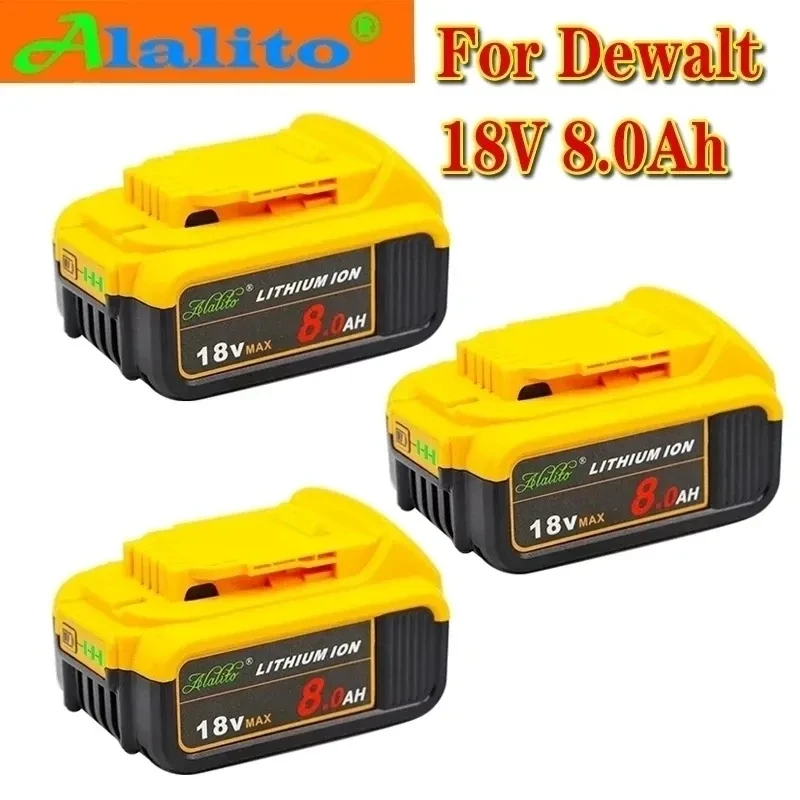 3pcs 18V 8.0Ah MAX Battery power tool Replacement for DeWalt DCB184 DCB181 DCB182 DCB200 20V 8A 18Volt 18 v Battery
3pcs 18V 8.0Ah MAX Battery power tool Replacement for DeWalt DCB184 DCB181 DCB182 DCB200 20V 8A 18Volt 18 v Battery