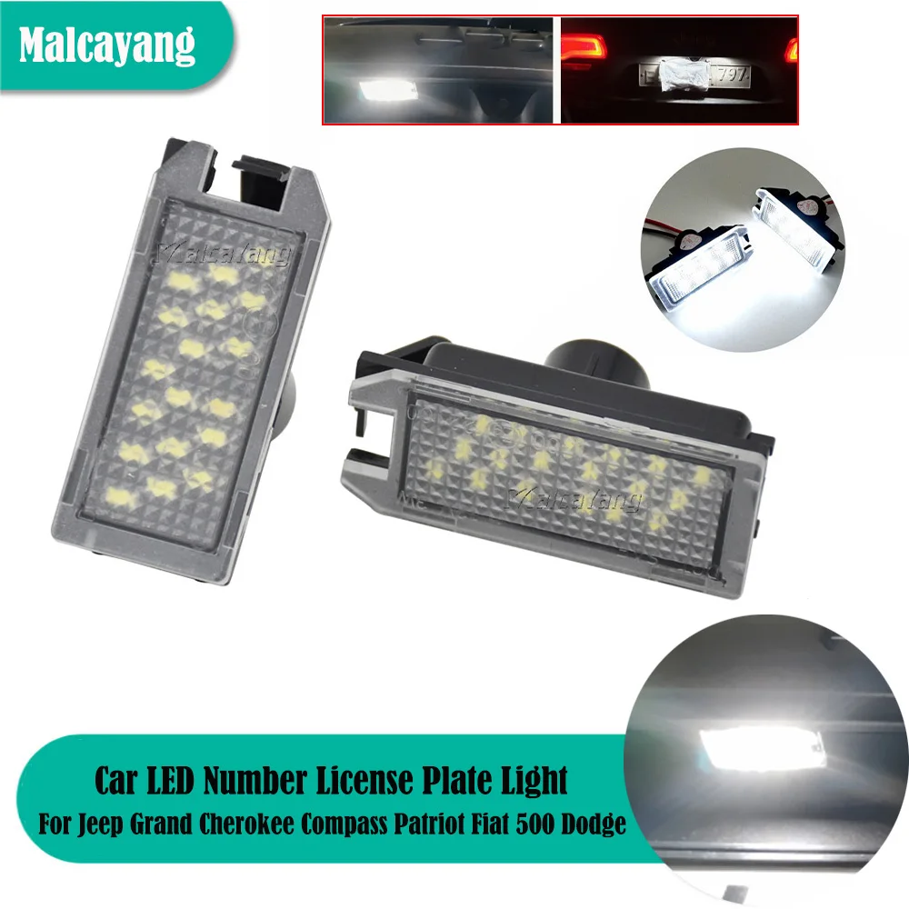 LED License Plate Lights For Fiat 500 Dodge Viper Maserati Levante 68228930AA For Jeep Grand Cherokee Compass Patriot 2014-2020
LED License Plate Lights For Fiat 500 Dodge Viper Maserati Levante 68228930AA For Jeep Grand Cherokee Compass Patriot 2014-2020