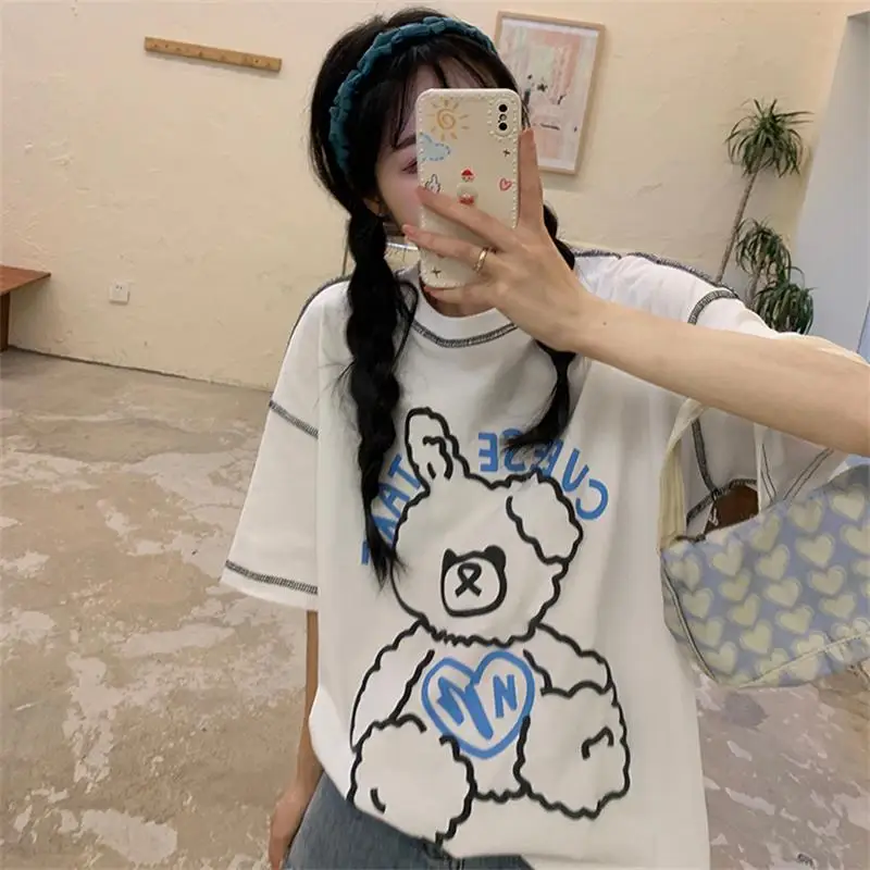 Футболка ленивый медведь с принтом и надписью Ins, женские футболки, топы, японские кавайные дамы ольччан, женская одежда в Корейском стиле Харадзюку для женщин
Футболка ленивый медведь с принтом и надписью Ins, женские футболки, топы, японские кавайные дамы ольччан, женская одежда в Корейском стиле Харадзюку для женщин