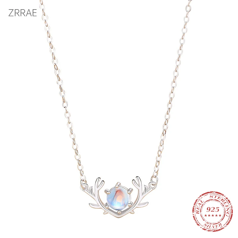 Elk Lover's Moonstone Necklace Jewelry For Women 925 Sterling Silver Clavicle Chain Light Luxury Pendant Birthday Gift KPOP INS
Elk Lover's Moonstone Necklace Jewelry For Women 925 Sterling Silver Clavicle Chain Light Luxury Pendant Birthday Gift KPOP INS