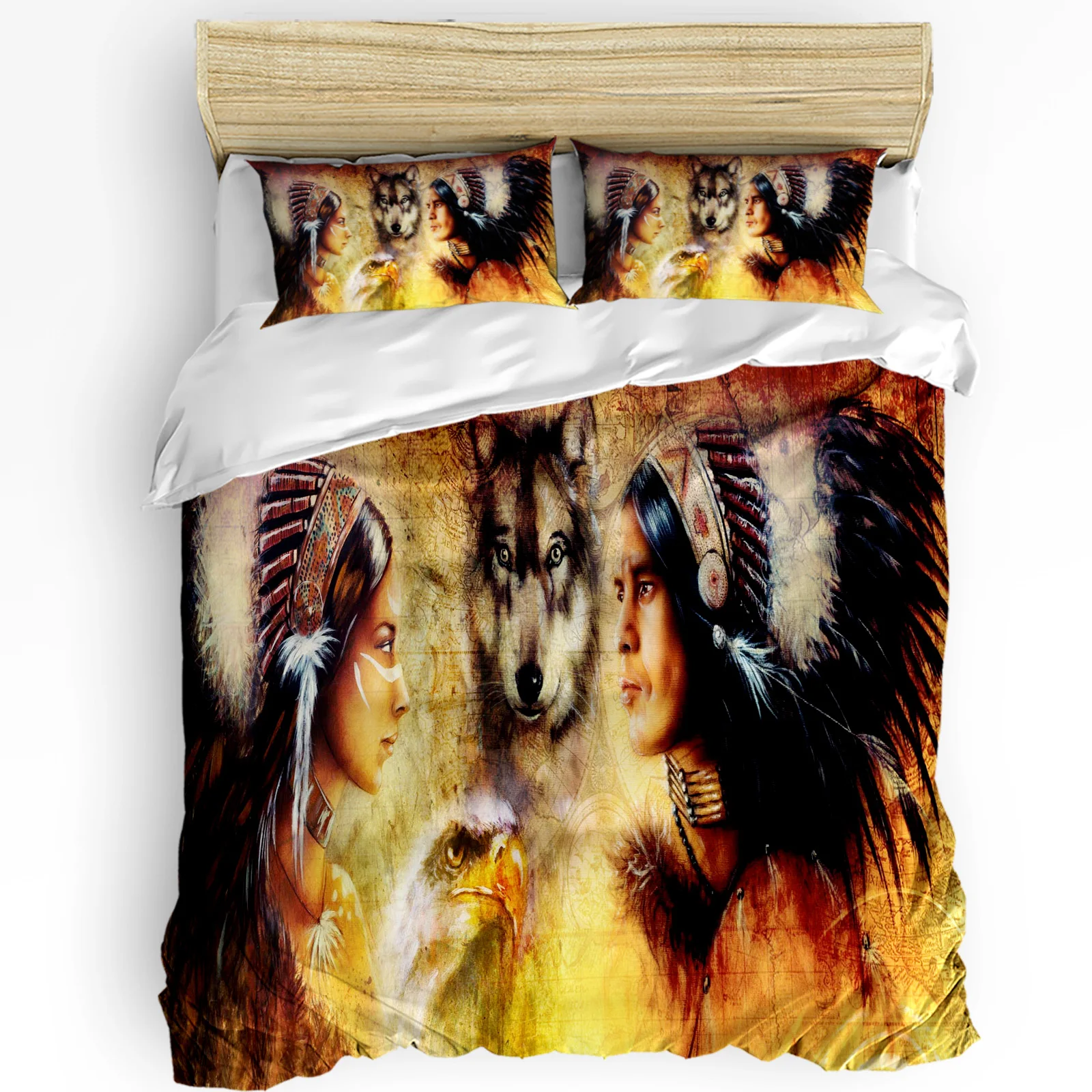 Indian Animal Wolf Printed Comfort Duvet Cover Pillow Case Home Textile Quilt Cover Boy Kid Teen Girl Luxury 3pcs Bedding Set
Indian Animal Wolf Printed Comfort Duvet Cover Pillow Case Home Textile Quilt Cover Boy Kid Teen Girl Luxury 3pcs Bedding Set