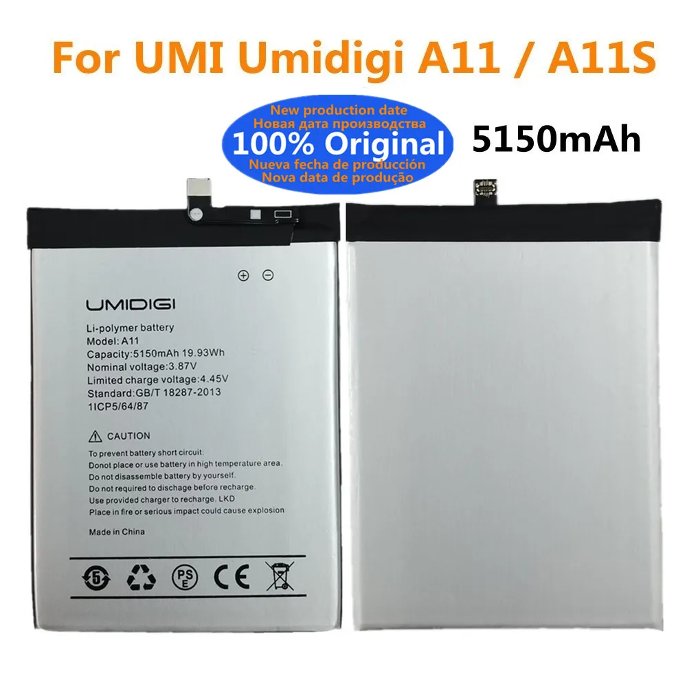 Новый 100% оригинальный аккумулятор для телефона UMI Umidigi A11 / A11S A11 S 5150 мач аккумулятор для телефона
Новый 100% оригинальный аккумулятор для телефона UMI Umidigi A11 / A11S A11 S 5150 мач аккумулятор для телефона