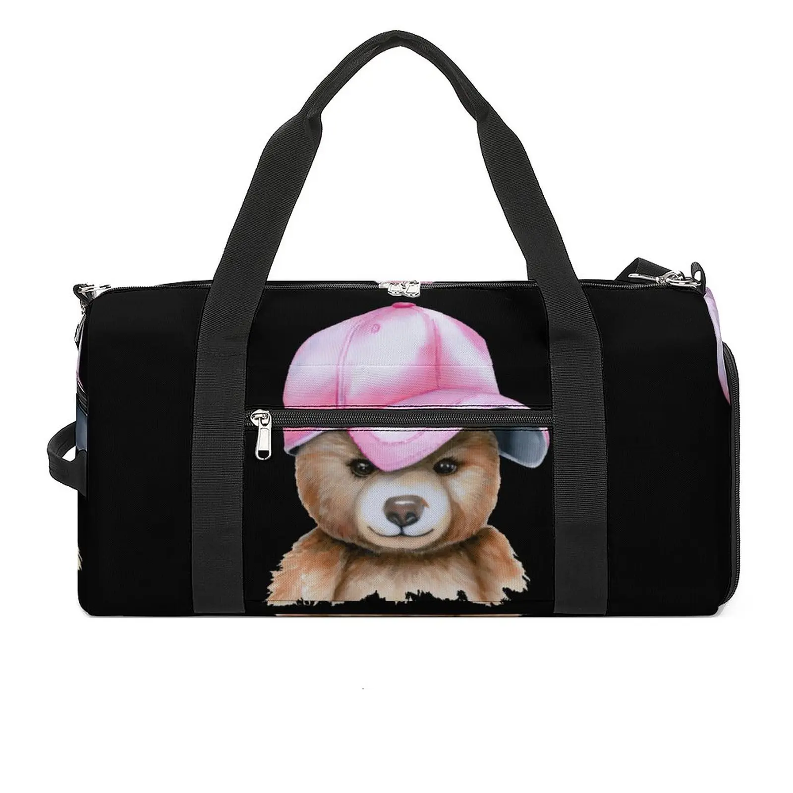 Gym Bag Teddy Bear with Hot Pink Baseball Cap Sports Bag with Shoes Cute Animal Men Waterproof Handbag Fun Training Fitness Bag
Gym Bag Teddy Bear with Hot Pink Baseball Cap Sports Bag with Shoes Cute Animal Men Waterproof Handbag Fun Training Fitness Bag