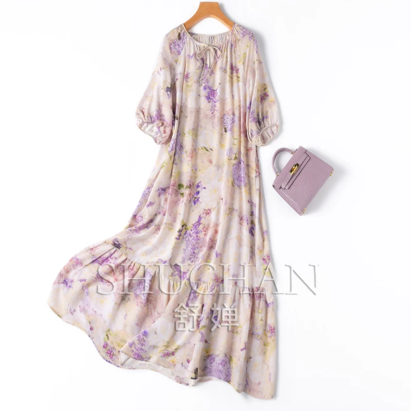 100% natural silk 2024 summer new vestidos elegantes para mujer long dresses for women streetwear
100% natural silk 2024 summer new vestidos elegantes para mujer long dresses for women streetwear