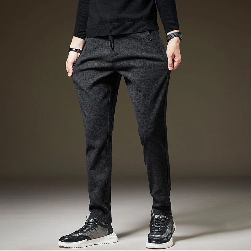 2023 Winter New Men's Warm Casual Pants Fashion Brushed Fabric Thick Fleece Brand Slim Office Pants Male Navy Black 38
2023 Winter New Men's Warm Casual Pants Fashion Brushed Fabric Thick Fleece Brand Slim Office Pants Male Navy Black 38