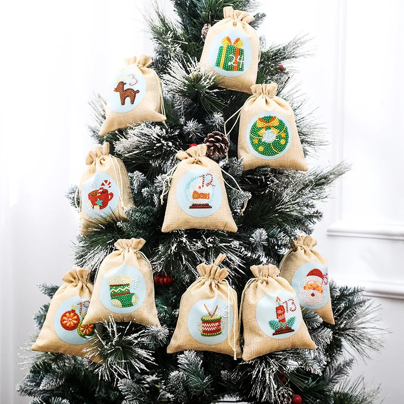 24pcs/Set DIY Diamond Painting Christmas Gift Bag Santa Claus Bag Xmas Party Favor Bag Candy Cookie Pouch Cloth Bag Gift Wrappin
24pcs/Set DIY Diamond Painting Christmas Gift Bag Santa Claus Bag Xmas Party Favor Bag Candy Cookie Pouch Cloth Bag Gift Wrappin
