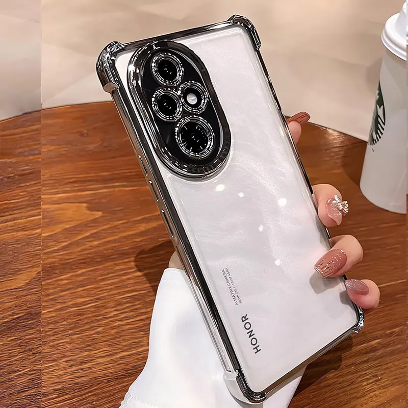 حافظة شفافة مطلية مقاومة للصدمات لهاتف هواوي هونور 200 برو 90 لايت ميت 50 60 حافظة من السيليكون الشفاف Honor200pro 35 حافظة شفافة مطلية مقاومة للصدمات لهاتف هواوي هونور 200 برو 90 لايت ميت 50 60 حافظة من السيليكون الشفاف Honor200pro