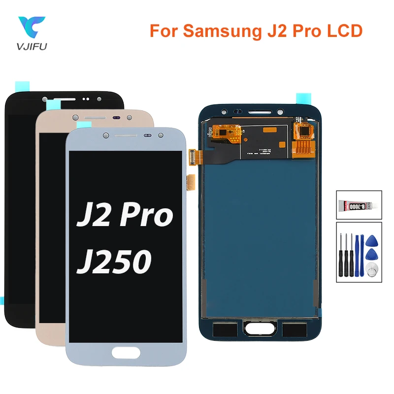 

ЖК-дисплей для Samsung Galaxy J2 pro LCD 2018 J250 J250F J250H, дисплей, сенсорный экран, дигитайзер, запасные части, замена с бесплатными клеевыми инструментами