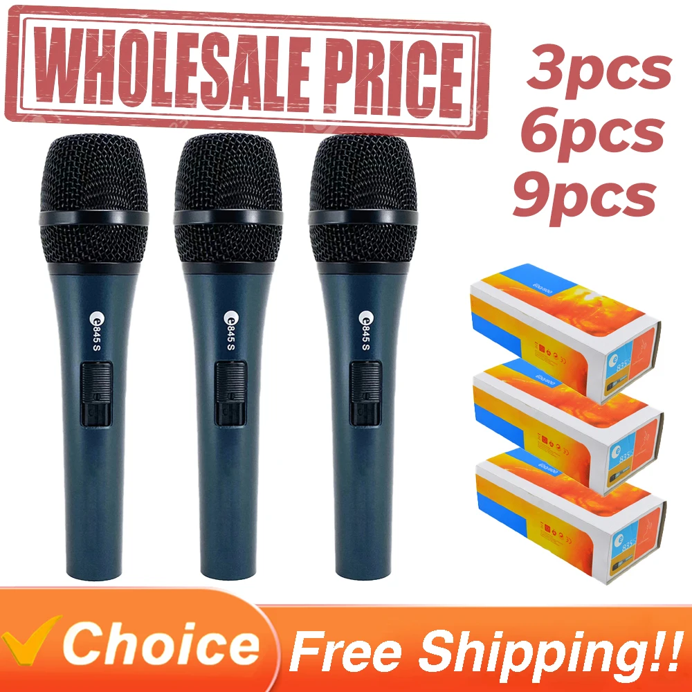 

E845S microphone wired dynamic cardioid vocal microfone e845s Transmitter Recording mic for karaoke Stage singing gaming