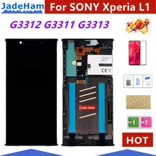 Écran tactile LCD avec châssis, 5.5 pouces, pour SONY Xperia L1 G3312 G3311 G3313, Original, avec outils=