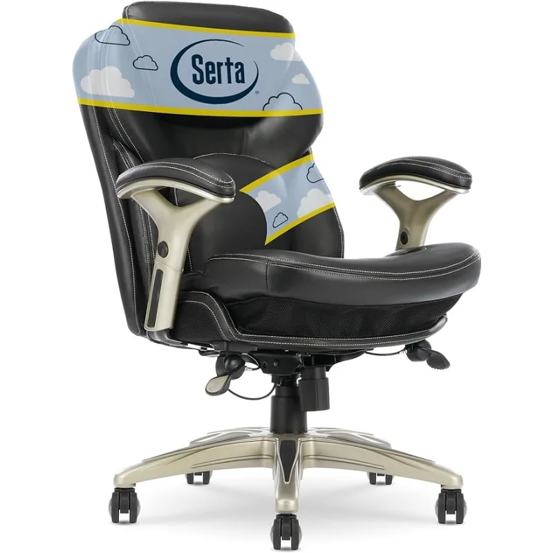 Ergonomic Executive Office Motion Technology, Adjustable Mid Back Desk Chair with Lumbar Support, Black Bonded Leather
Ergonomic Executive Office Motion Technology, Adjustable Mid Back Desk Chair with Lumbar Support, Black Bonded Leather