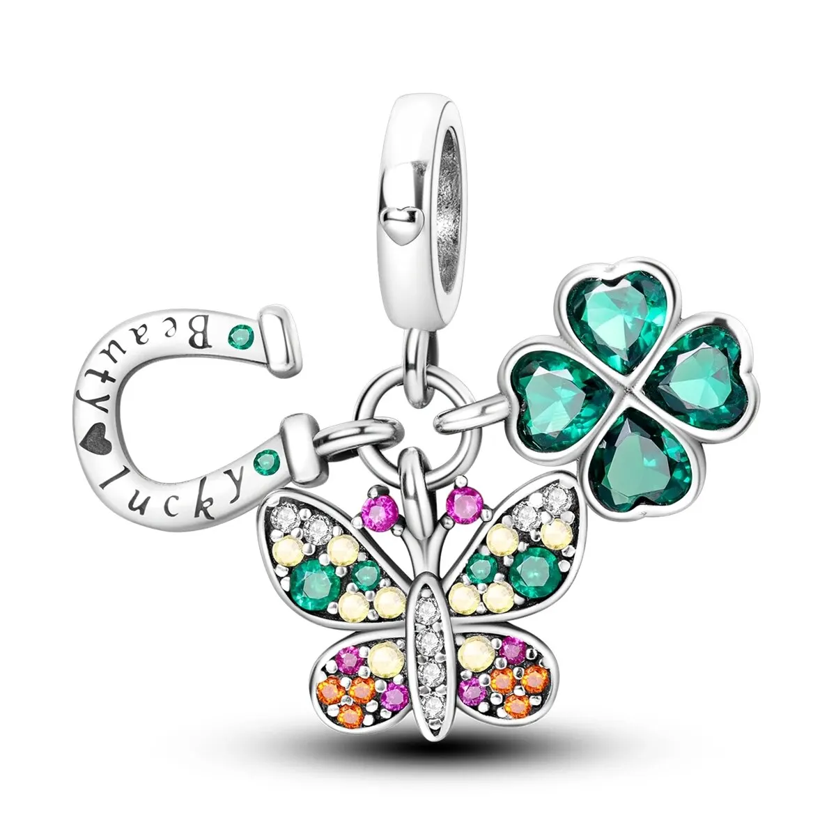 MULA 1PC Silver Plated Charms Firefly Butterfly Flower Fit Original Beads DIY Fashion Jewelry MULA 1PC Silver Plated Charms Firefly Butterfly Flower Fit Original Beads DIY Fashion Jewelry