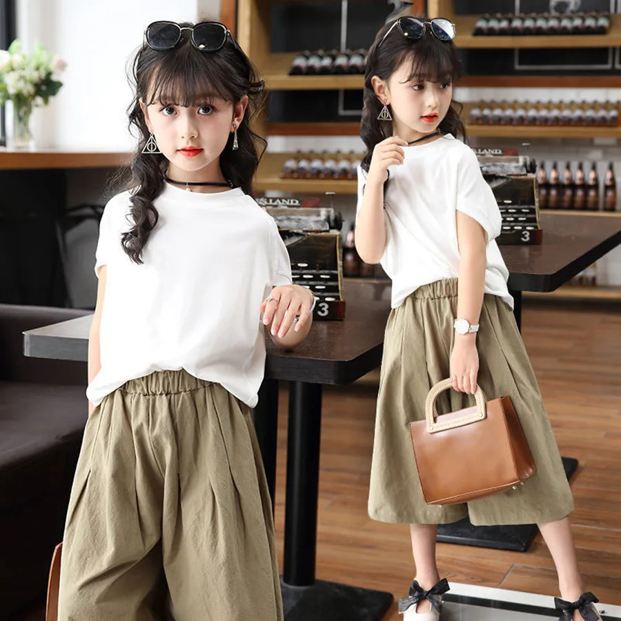 Teenage Summer Girls Clothes Sets 2022 Outfits Kids Short Sleeve T-shirt + Pants 2PCS Children Clothing 6 8 10 12 14 Year
Teenage Summer Girls Clothes Sets 2022 Outfits Kids Short Sleeve T-shirt + Pants 2PCS Children Clothing 6 8 10 12 14 Year