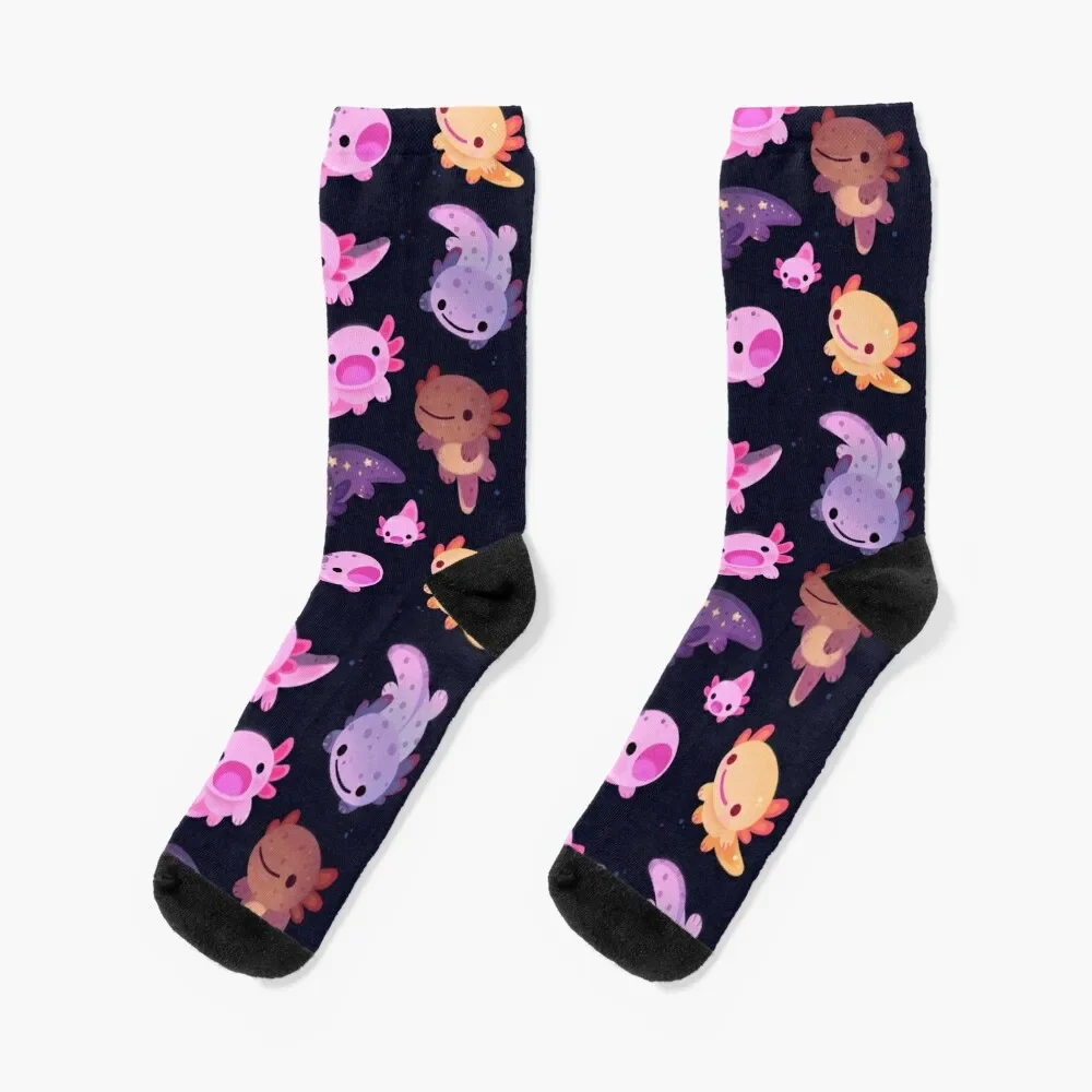 

Happy axolotl Socks Soccer anti slip football New year's Socks Male Women's