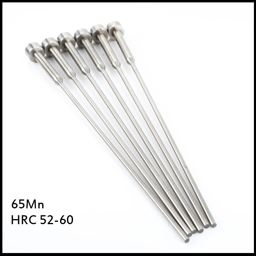 

0.8mm 1mm 1.1mm OD 100mm Length 65Mn HRC60 Round Tip Plastic Injection Component Mould Punching Step Shoulder Ejector Pin