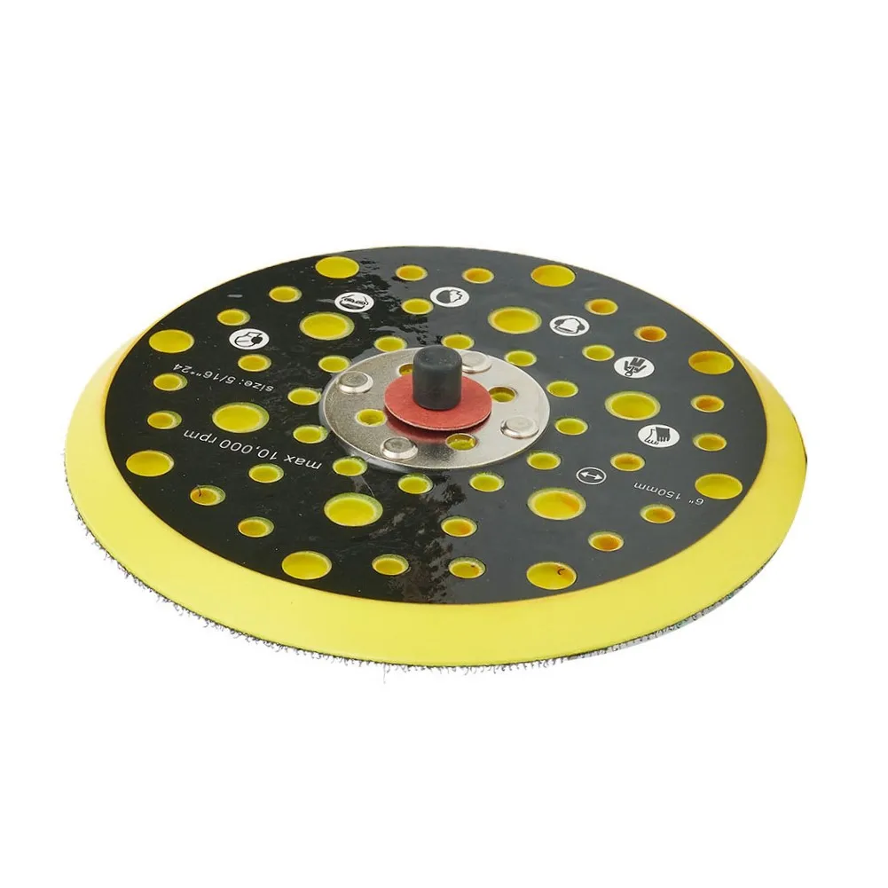 

6 Inch 9.5mm Sander Backing Pad 150mm 52 Holes Hook&Loop Dust Free Sanding Disc Grinding Card Polishing Tool Sander Parts