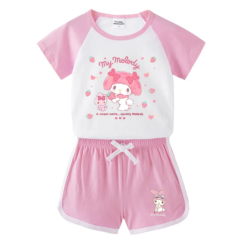 Sanrio Melody 2023 New Children's Summer Clothing Suit Hot Pants Short-sleeved Shorts Casual Sports Two-piece Set for Children
Sanrio Melody 2023 New Children's Summer Clothing Suit Hot Pants Short-sleeved Shorts Casual Sports Two-piece Set for Children