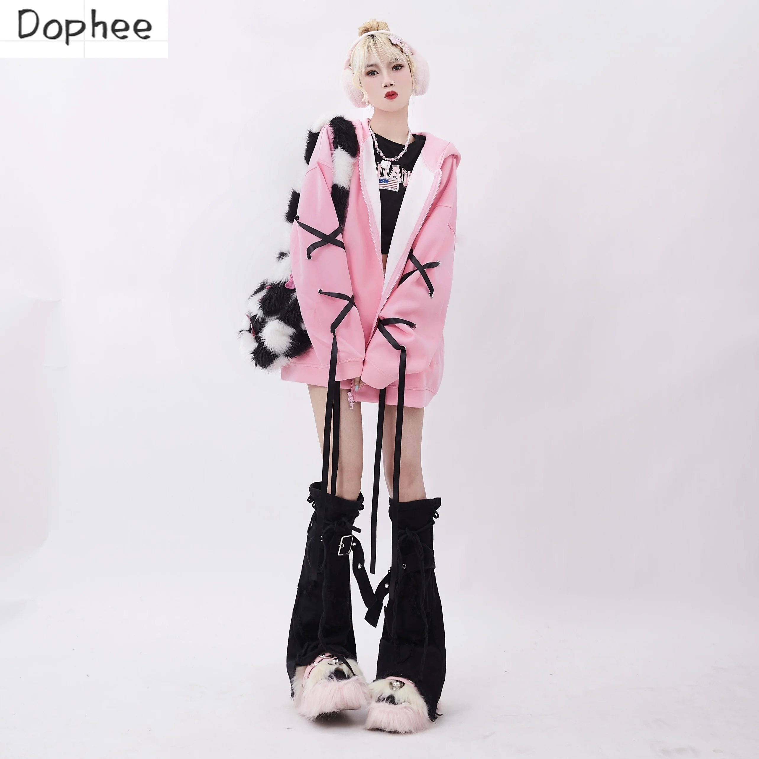 Dophee, новинка, осенняя толстовка с капюшоном, допамин, со шнуровкой, с бантом, женская уличная одежда, толстовки с длинным рукавом, пальто для девушек
Dophee, новинка, осенняя толстовка с капюшоном, допамин, со шнуровкой, с бантом, женская уличная одежда, толстовки с длинным рукавом, пальто для девушек