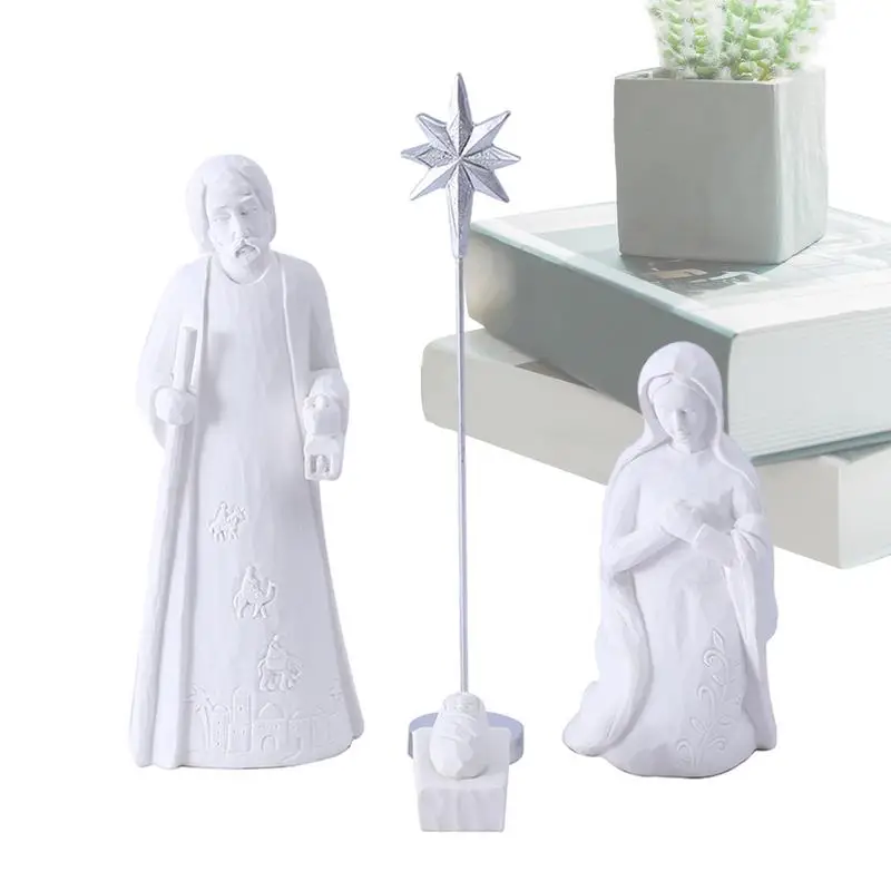 Rustic Christmas Nativity White Figure Set Christmas Nativity Ornament For Holiday Home Christmas Decorations
Rustic Christmas Nativity White Figure Set Christmas Nativity Ornament For Holiday Home Christmas Decorations
