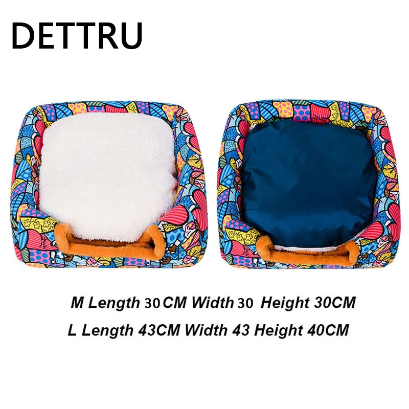 

DETTRU Dual Purpose Pet Dog Bed Sofa Warming Dog House Soft Dog Nest Winter Kennel For Puppy Cat Plus Size Small Medium Dogs Pet