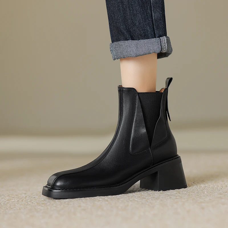 Osunlina 2023 Ankle Boots Genuine Leather Handmade Brown Chelsea Boots Woman Comfortable Platform SqureToe Slip On Shoes Lady
Osunlina 2023 Ankle Boots Genuine Leather Handmade Brown Chelsea Boots Woman Comfortable Platform SqureToe Slip On Shoes Lady