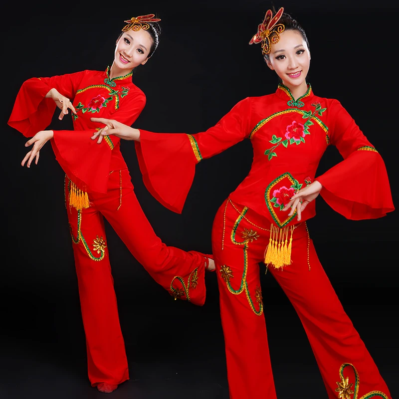 Adult Fan Dance Costume Festive Festival Hand Silk Dance Costume Square Dance Waist Drum Costume Yangge Clothes Female
Adult Fan Dance Costume Festive Festival Hand Silk Dance Costume Square Dance Waist Drum Costume Yangge Clothes Female