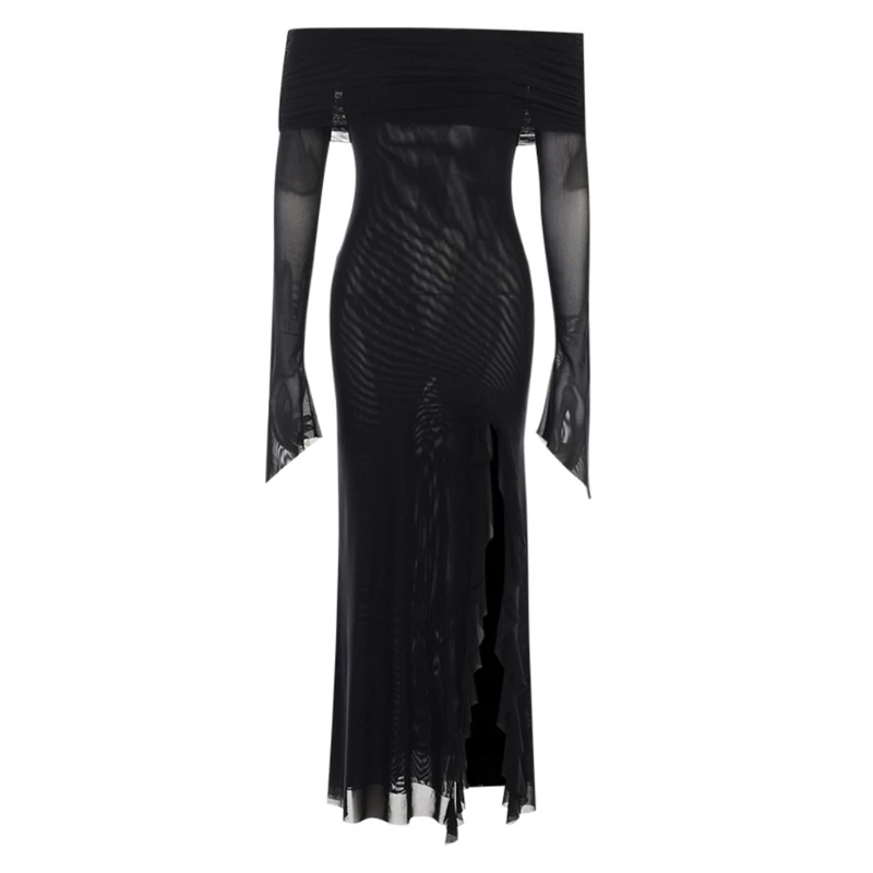 Womens Beachwear Ladies Summer Long Sleeve Strapless Maxi Dress Off Shoulder Solid Color Bodycon Long Dresses drop shipping
Womens Beachwear Ladies Summer Long Sleeve Strapless Maxi Dress Off Shoulder Solid Color Bodycon Long Dresses drop shipping