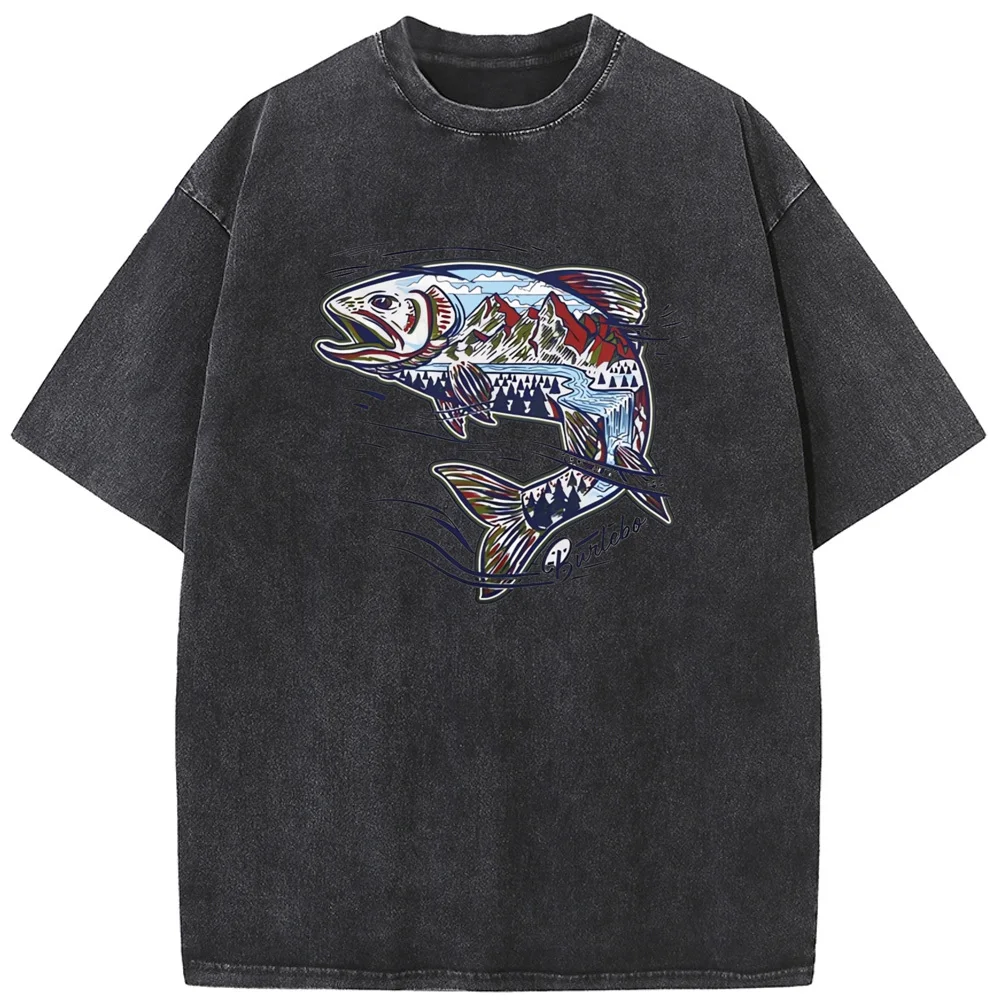 Mountain Sea and Fish Men's Short-Sleeved T-shirt 90s vintage unisex washed old T-shirt Men Casual Cotton Short Sleeve T-shirts
Mountain Sea and Fish Men's Short-Sleeved T-shirt 90s vintage unisex washed old T-shirt Men Casual Cotton Short Sleeve T-shirts