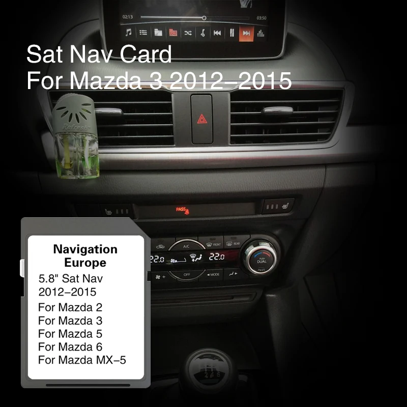 

For Mazda 3 FROM 2012 T0 2015 SD Card 2023/2024 Version Sat Nav AVN1 Units Navigation Latest Europa Britain Maps GPS