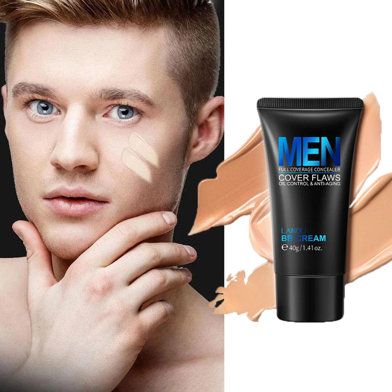 

40g Men BB Cream Natural Whitening Face Foundation Tone Up Cream Moisturizing Concealer Revitalising Nourishing Brighten Cream