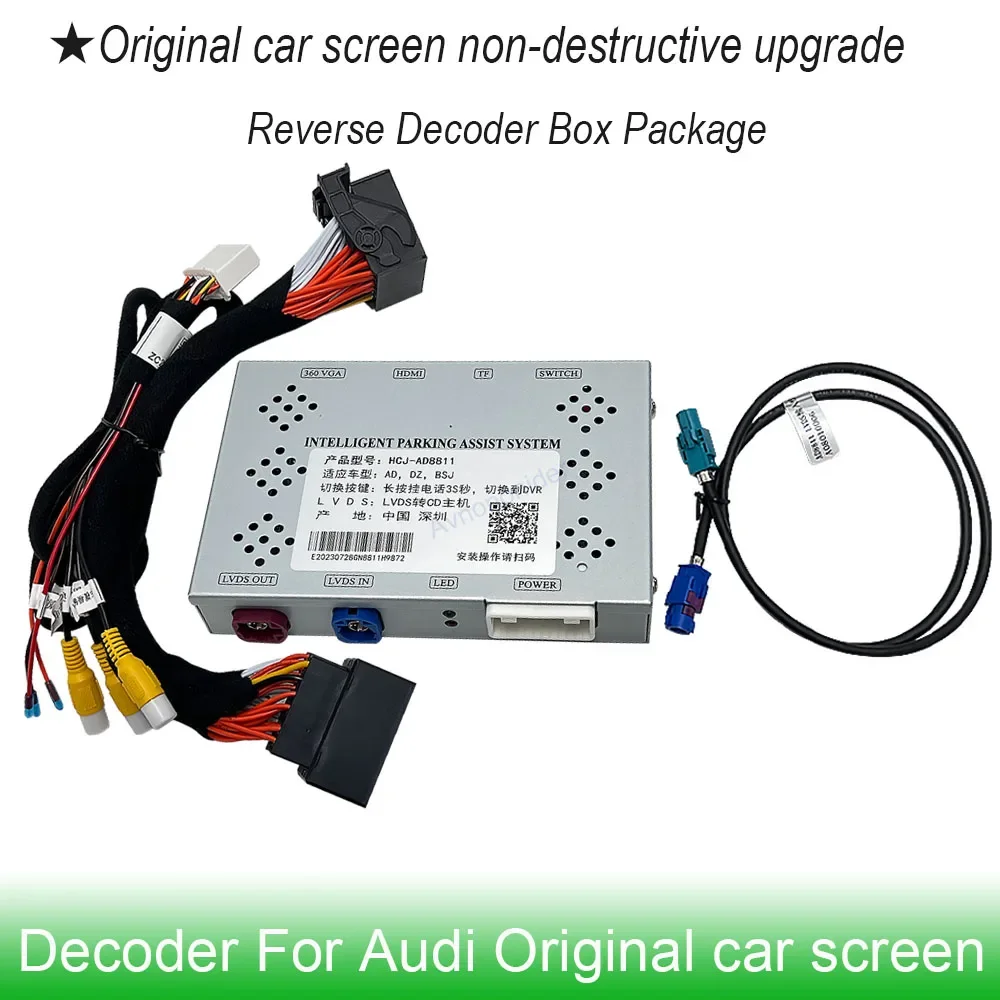Car Reverse Trajectory Decoder For Audi A4 A4L A6 Q7 2017 2018 2019 OEM Original Screen Upgrade Rear View Camera Plug & Play
Car Reverse Trajectory Decoder For Audi A4 A4L A6 Q7 2017 2018 2019 OEM Original Screen Upgrade Rear View Camera Plug & Play