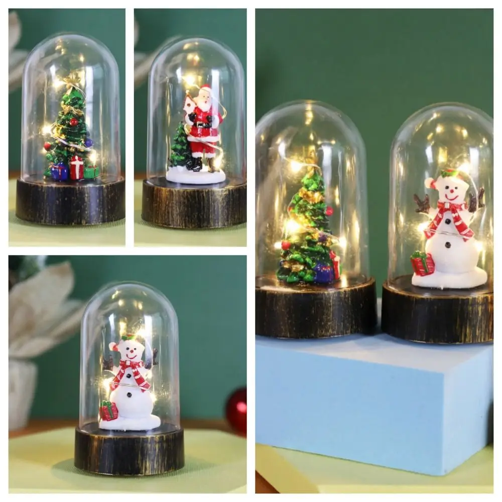 

Glowing Christmas Desktop Decoration Lantern Snowman Santa Claus Christmas Snow Globe Lamp LED Christmas Tree