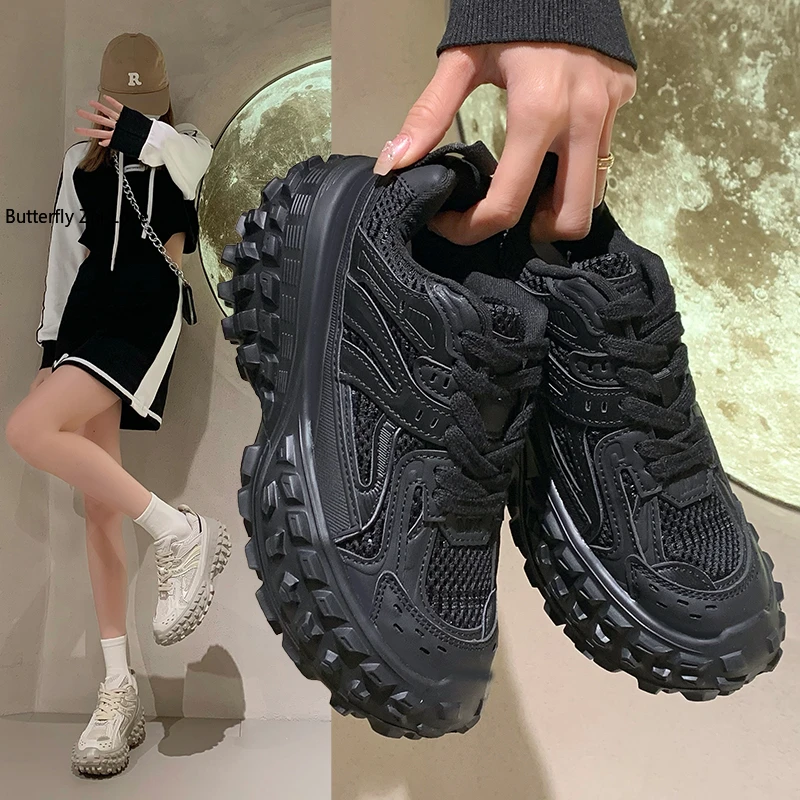 2023 Spring New Women Sneakers Fashion Thick Sole Old Dad Shoes Breathable Running Shoes Height Increasing Walking Sneakers
2023 Spring New Women Sneakers Fashion Thick Sole Old Dad Shoes Breathable Running Shoes Height Increasing Walking Sneakers
