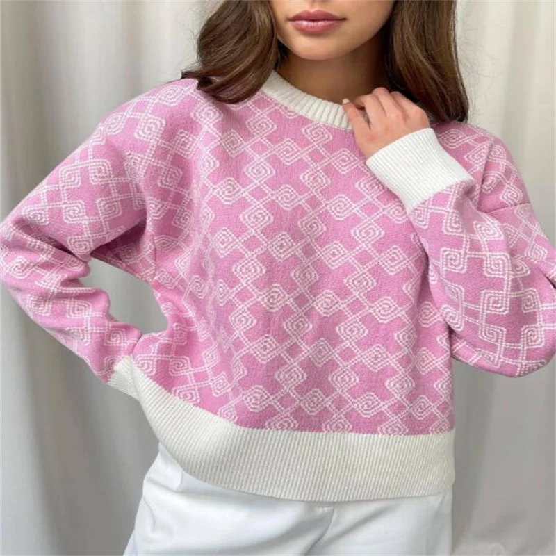 Autumn Winter Women knitted Pullovers 2022 New Fall Jacquard O-neck Thick Warm Women Sweater High quality Casual Sweate
Autumn Winter Women knitted Pullovers 2022 New Fall Jacquard O-neck Thick Warm Women Sweater High quality Casual Sweate