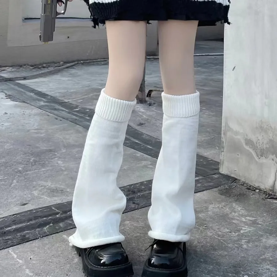 

Lolita Socks Cute Flared Knitted Long Warmers Foot Cover White Arm Warmer Leg Kawai Jk Autumn Calf Gaiters Sweet Legwarmers