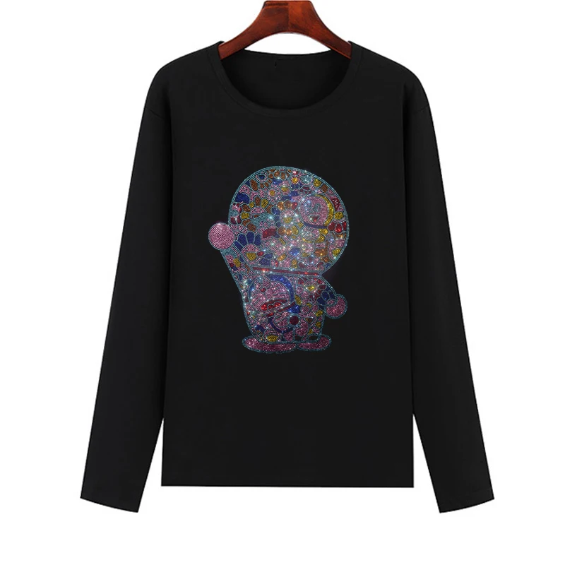 High-quality drill figure cartoon pattern T-shirt fall long-sleeved women's T-shirt fashion women's T-shirt
High-quality drill figure cartoon pattern T-shirt fall long-sleeved women's T-shirt fashion women's T-shirt