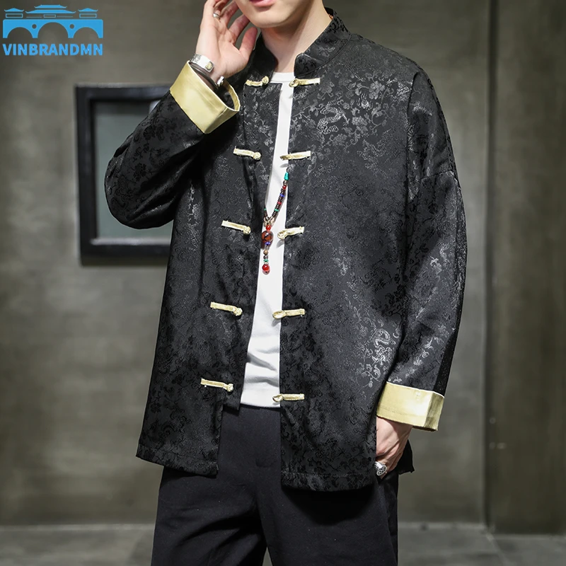 Autumn winter new Chinese Style Men's coat Tang hanfu large loose jacket chinese traditional clothes Long sleeve stand collar
Autumn winter new Chinese Style Men's coat Tang hanfu large loose jacket chinese traditional clothes Long sleeve stand collar