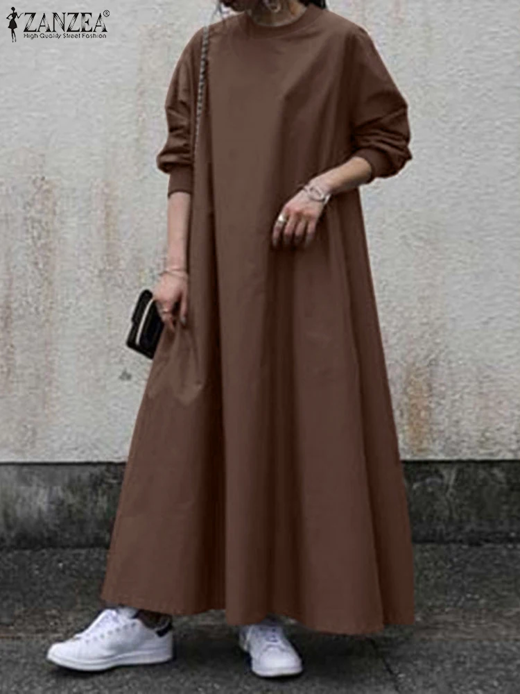 ZANZEA Women Vintage Solid Long Dress Oversize Autumn Sundress Long Sleeve Casual Loose O Neck Solid Baggy Vestido Robe Femme
ZANZEA Women Vintage Solid Long Dress Oversize Autumn Sundress Long Sleeve Casual Loose O Neck Solid Baggy Vestido Robe Femme