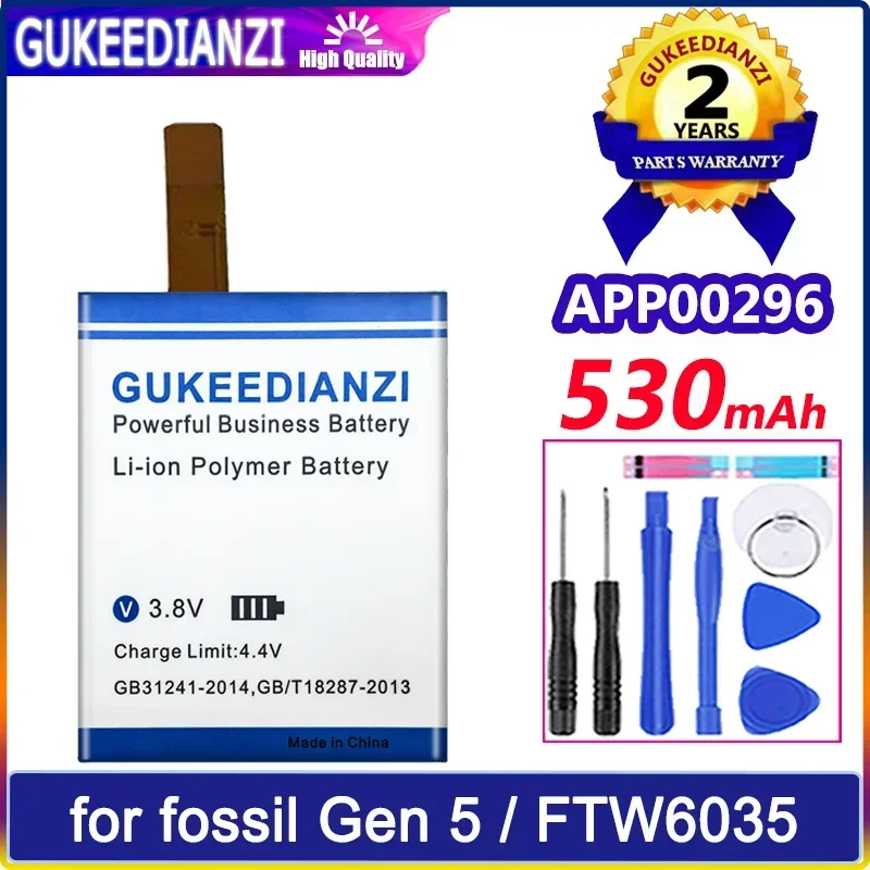 GUKEEDIANZI Battery APP00296 530mAh for fossil Gen 5 Gen5/for Julianna HR FTW6035 Batteria
GUKEEDIANZI Battery APP00296 530mAh for fossil Gen 5 Gen5/for Julianna HR FTW6035 Batteria