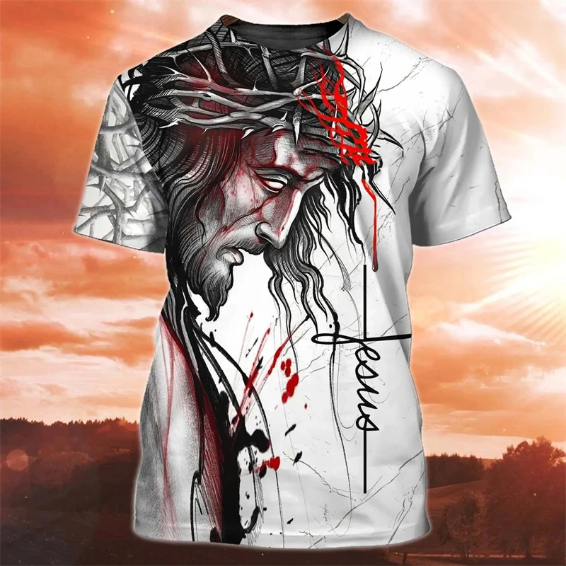 Jesus God 3D Printed T Shirt For Men Fashion Christian Believers T-Shirt Casual Streetwear Y2k Women Tshirt Oversized O-Neck Top
Jesus God 3D Printed T Shirt For Men Fashion Christian Believers T-Shirt Casual Streetwear Y2k Women Tshirt Oversized O-Neck Top