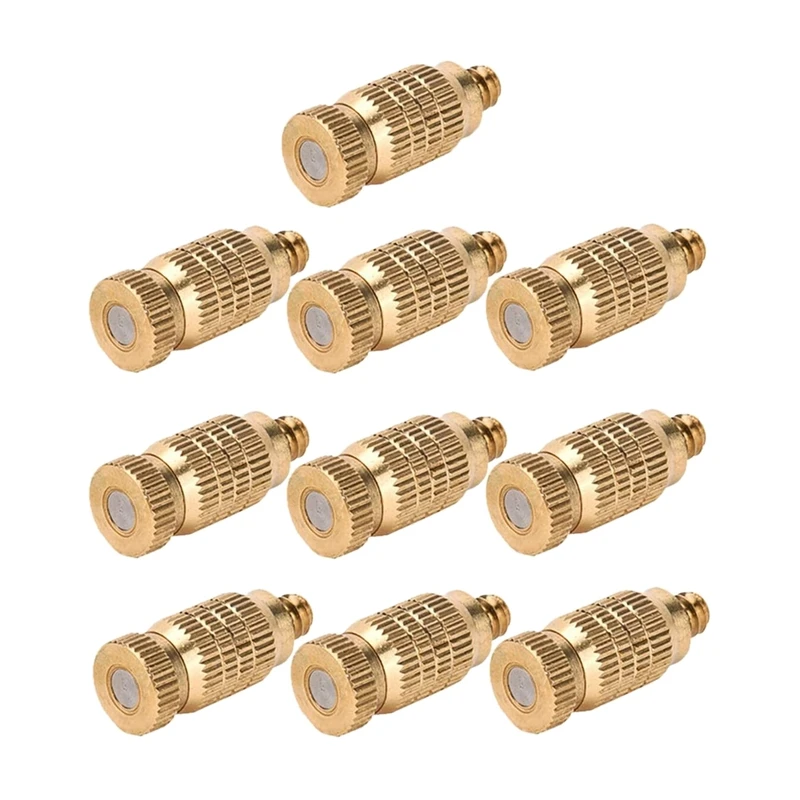 

HOT SALE 10 Pcs High Pressure Spray Misting Nozzle Atomizing Nozzle For Landscaping Cooling 0.006Inch Orifice Standard 3/16 UNC