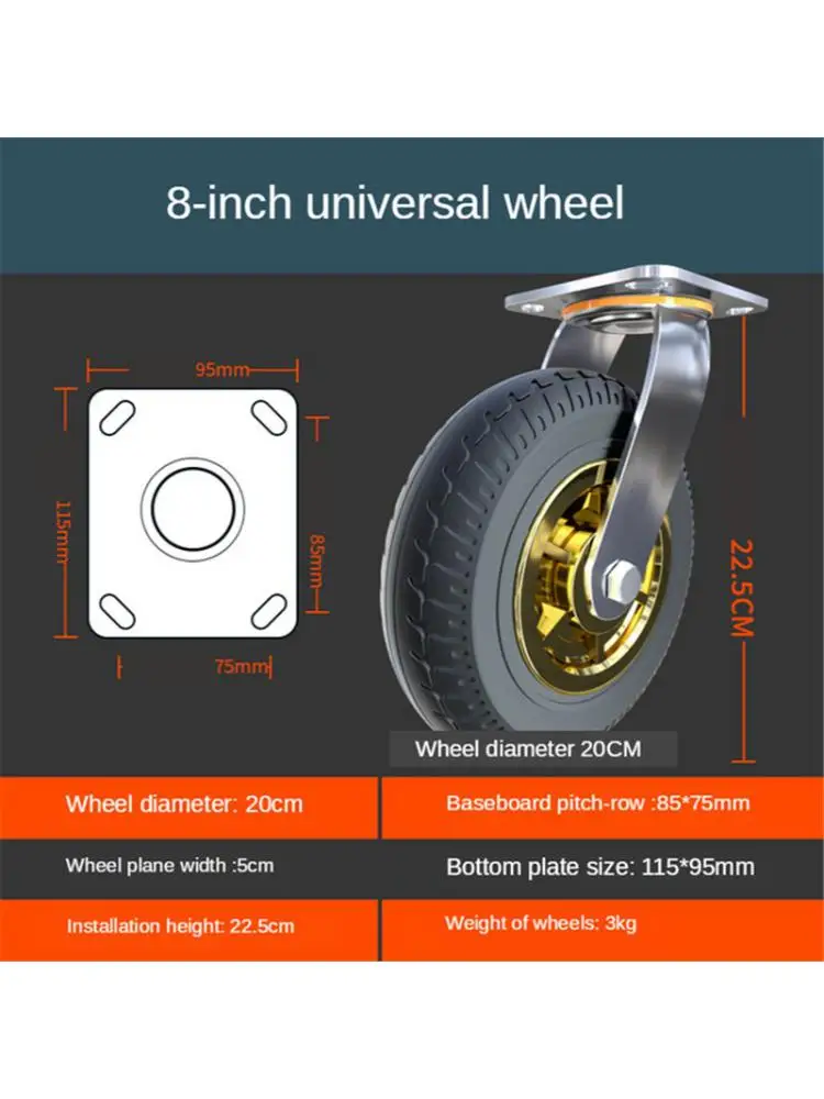 1 Pc Packing 8-inch-universal Wheel Heavy Duty Caster Mute Rubber Flat Trolley Shock Absorption With Brake
1 Pc Packing 8-inch-universal Wheel Heavy Duty Caster Mute Rubber Flat Trolley Shock Absorption With Brake