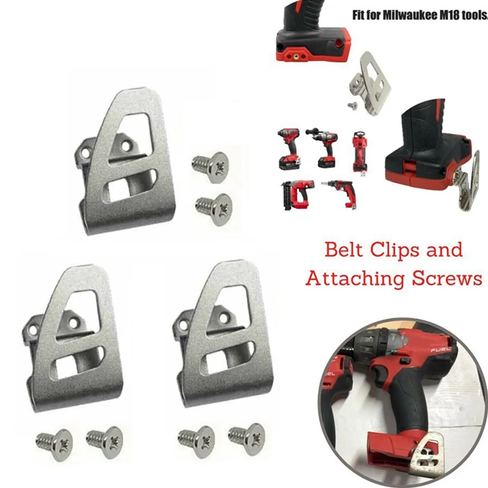 Belt Clip Hook For Drills Impact Power Tool Accessories 3pcs Gadgets Kit Parts 2603-22CT 2604-22CT Silver Steel
Belt Clip Hook For Drills Impact Power Tool Accessories 3pcs Gadgets Kit Parts 2603-22CT 2604-22CT Silver Steel
