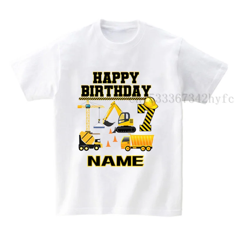Machinery Truck Birthday T Shirt Family Matching Clothes Kids Boy Shirt Party Girls TShirt Clothing Children Outfit Custom Name Machinery Truck Birthday T Shirt Family Matching Clothes Kids Boy Shirt Party Girls TShirt Clothing Children Outfit Custom Name