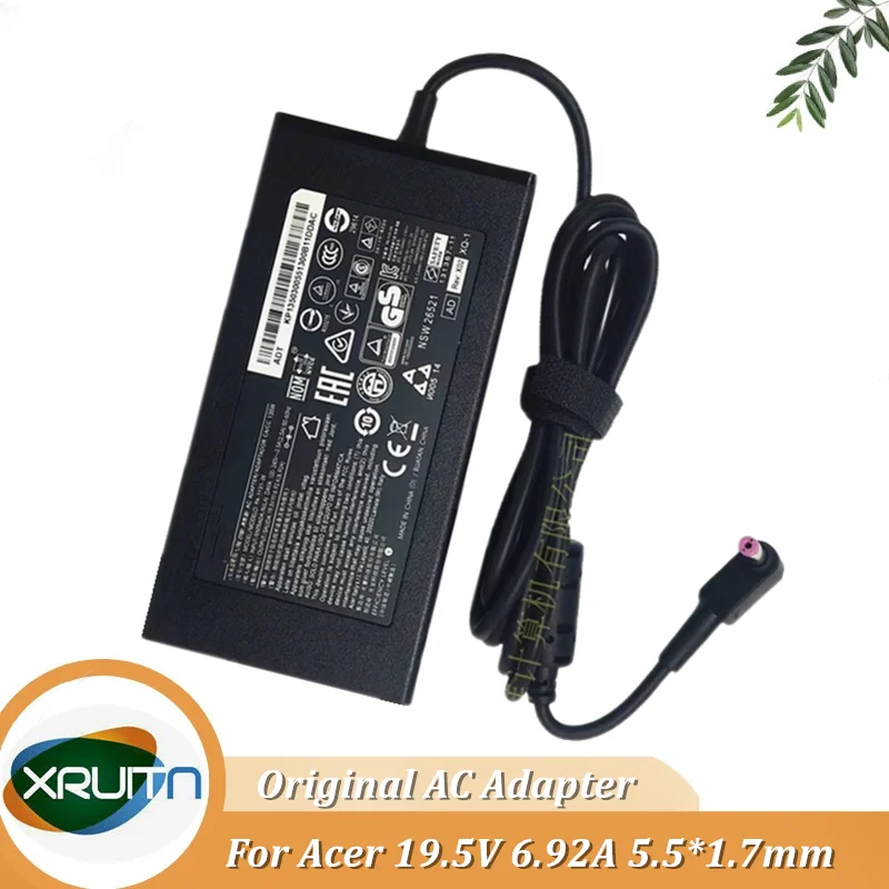 Original ADP-135NB B AC Adapter 19.5V 6.92A 135W Laptop Charger For ACER NITRO 5 AN515 A18-135P1A Power Supply PA-1131-26
Original ADP-135NB B AC Adapter 19.5V 6.92A 135W Laptop Charger For ACER NITRO 5 AN515 A18-135P1A Power Supply PA-1131-26